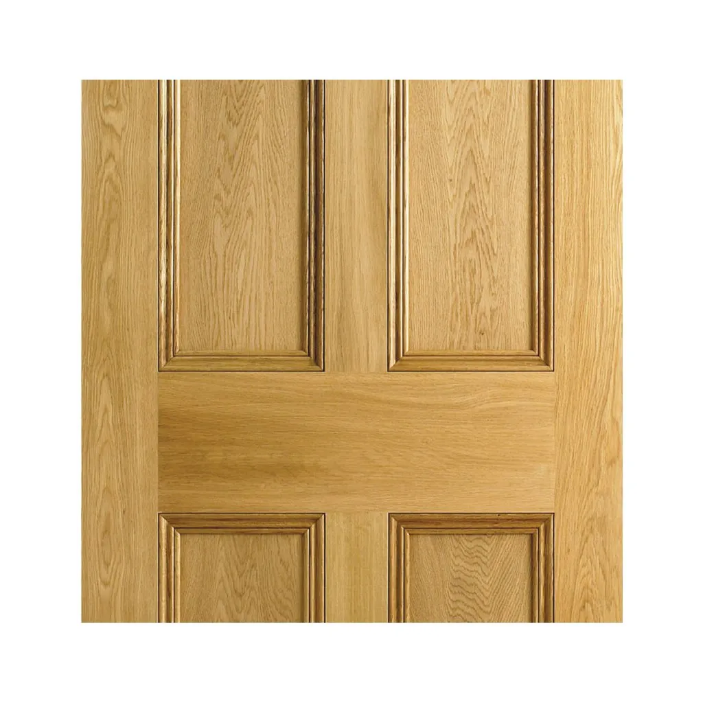 4 Panel Oak Fire Internal Door - Raised Mouldings - 30 Minute Fire Rated