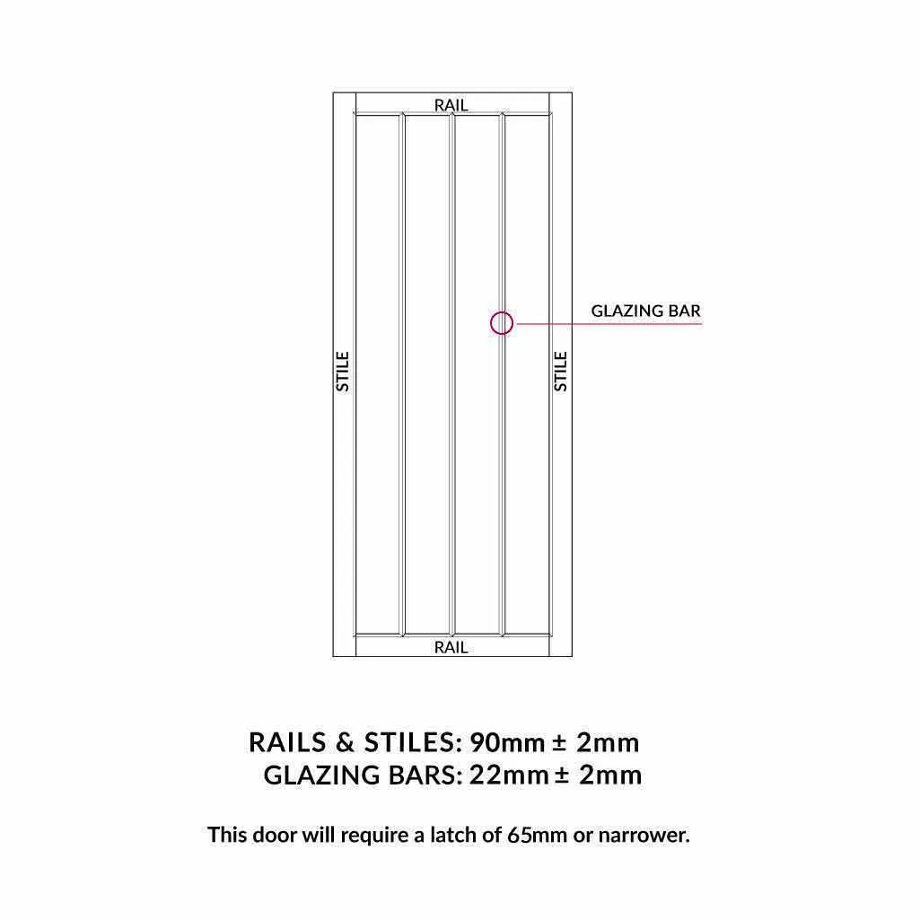 Adiba Panel Solid Wood Internal Door Pair UK Made DD0106P - Cloud White Premium Primed - Urban Lite® Bespoke Sizes