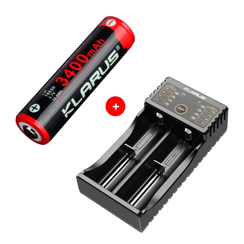 KLARUS 18GT-34GT High Performance Rechargeable 3400mAh Lithium Battery