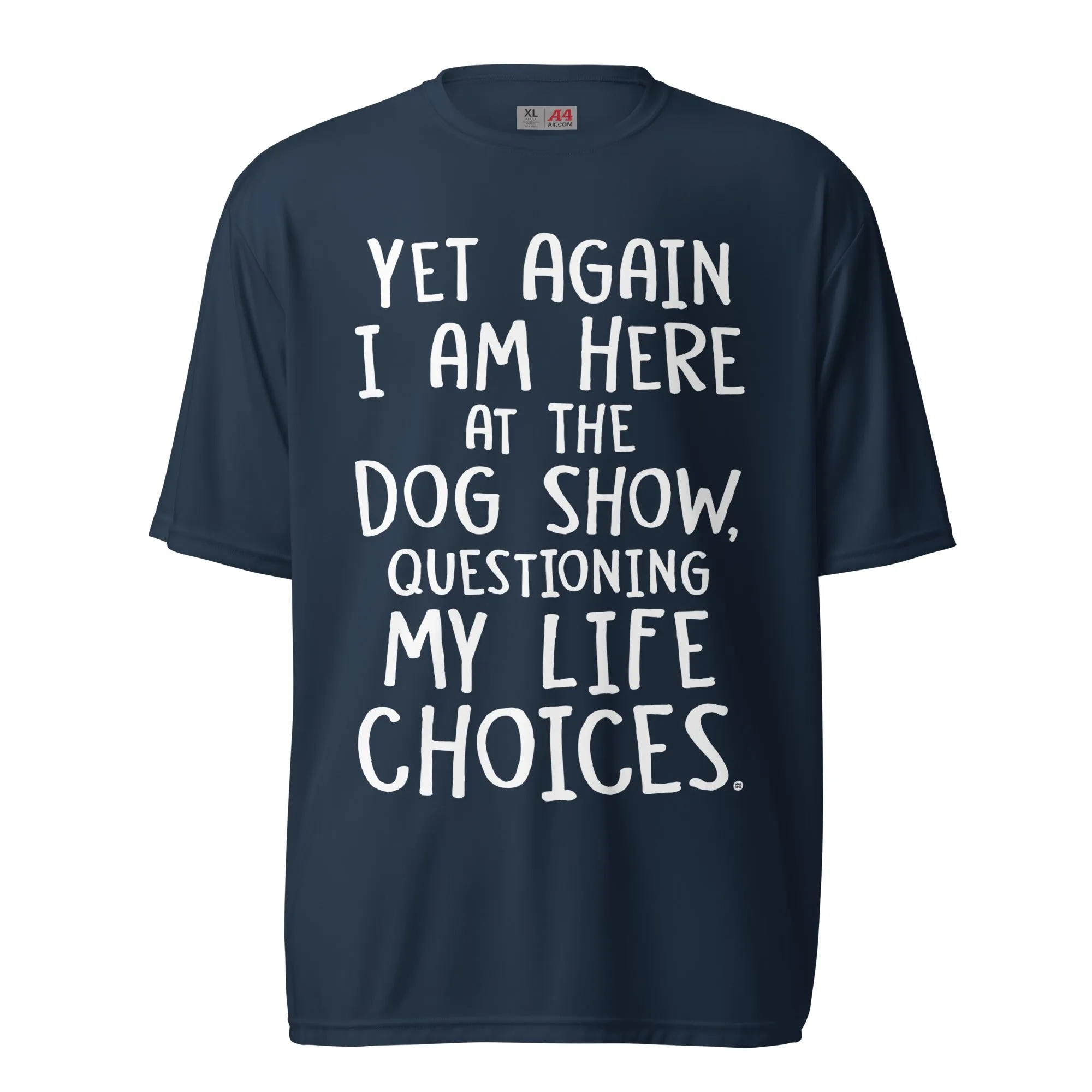 unisex performance crew neck: life choices (dark colors)