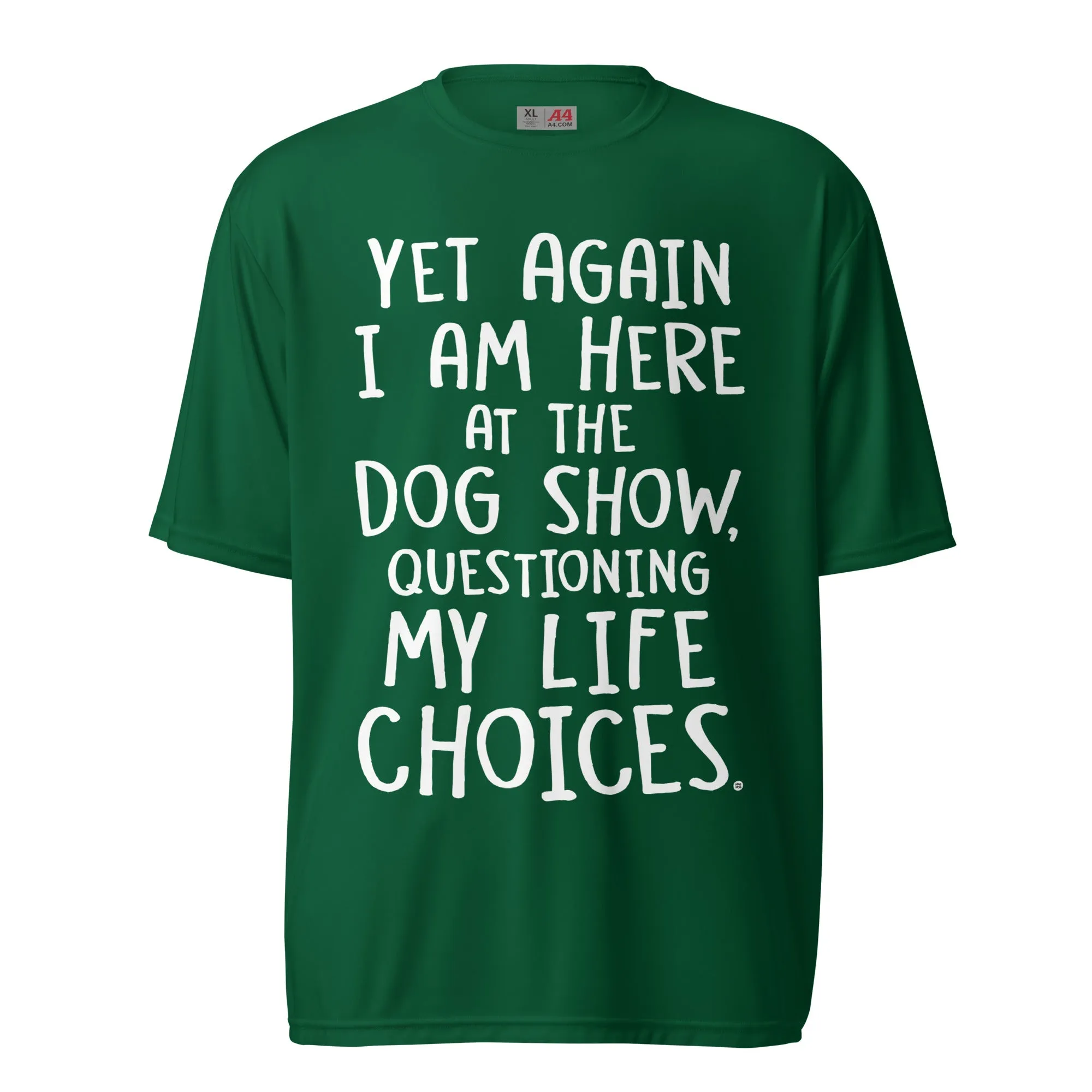 unisex performance crew neck: life choices (dark colors)