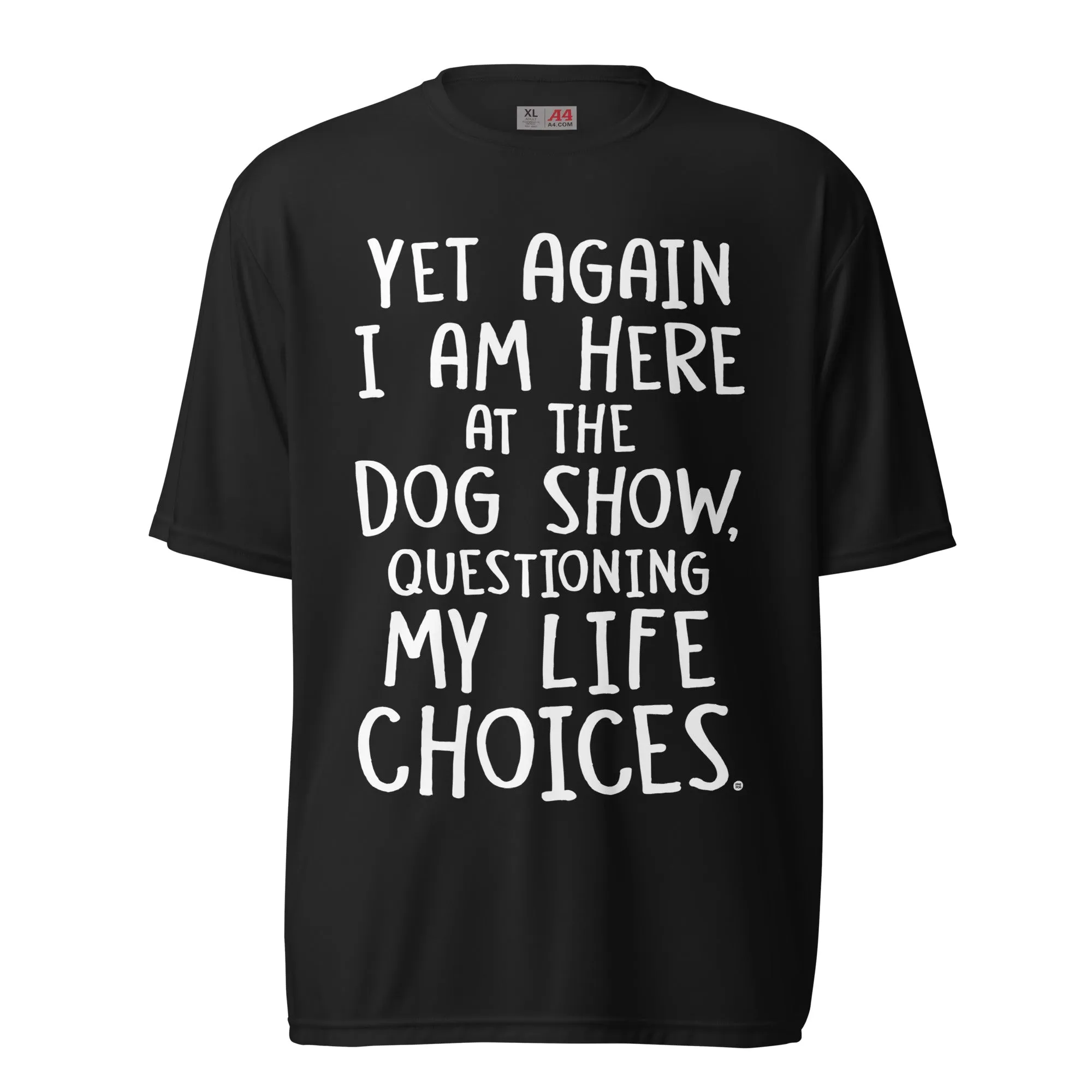 unisex performance crew neck: life choices (dark colors)