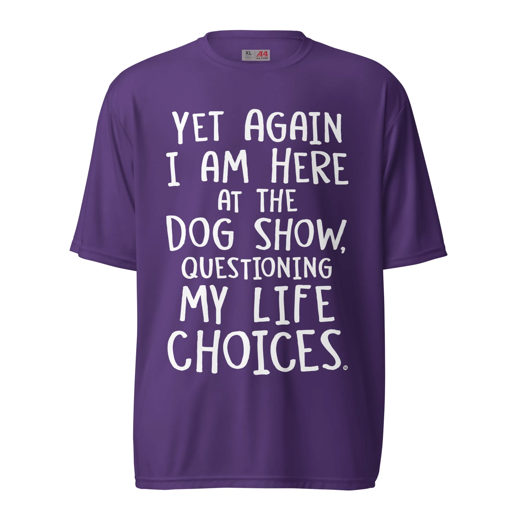 unisex performance crew neck: life choices (dark colors)